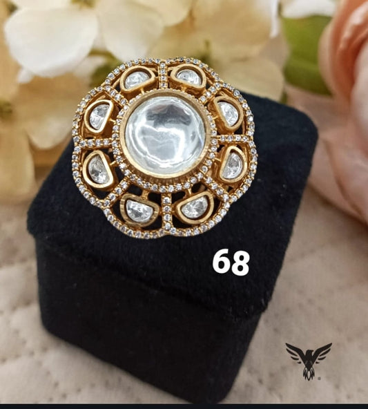 KUNDAN RING IN FOR WOMEN