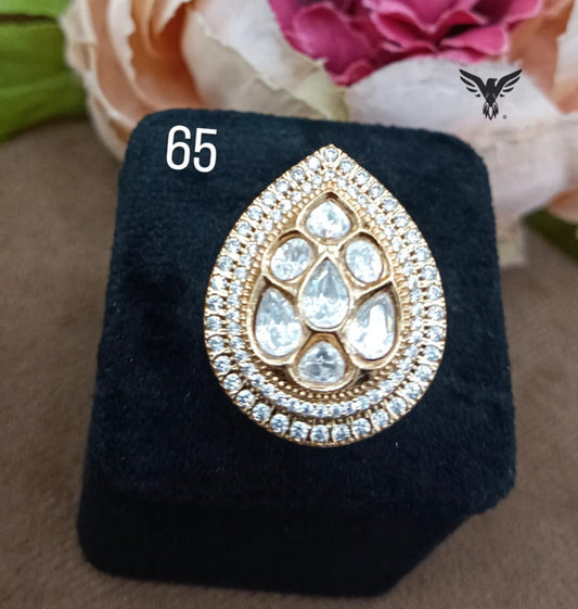 POLKI KUNDAN RING IN FOR WOMEN