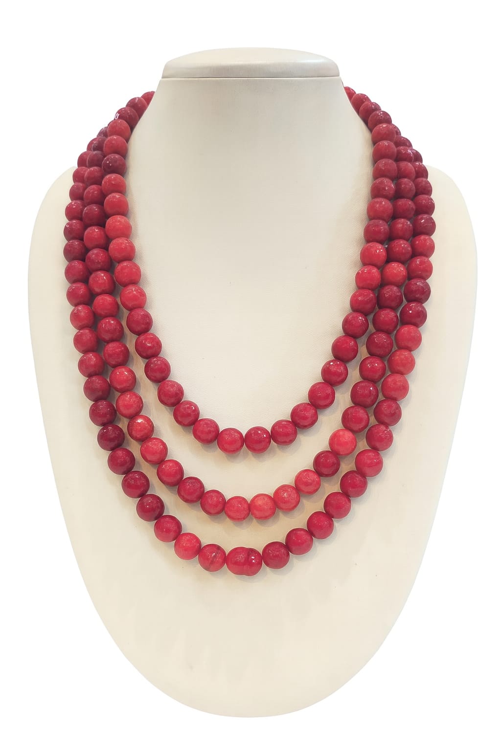 RED ONYX BEADS MALA FOR WOMEN