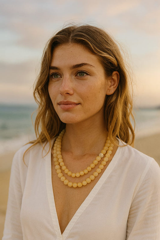 TWO LAYER TRENDING WHITE LAYER MALA