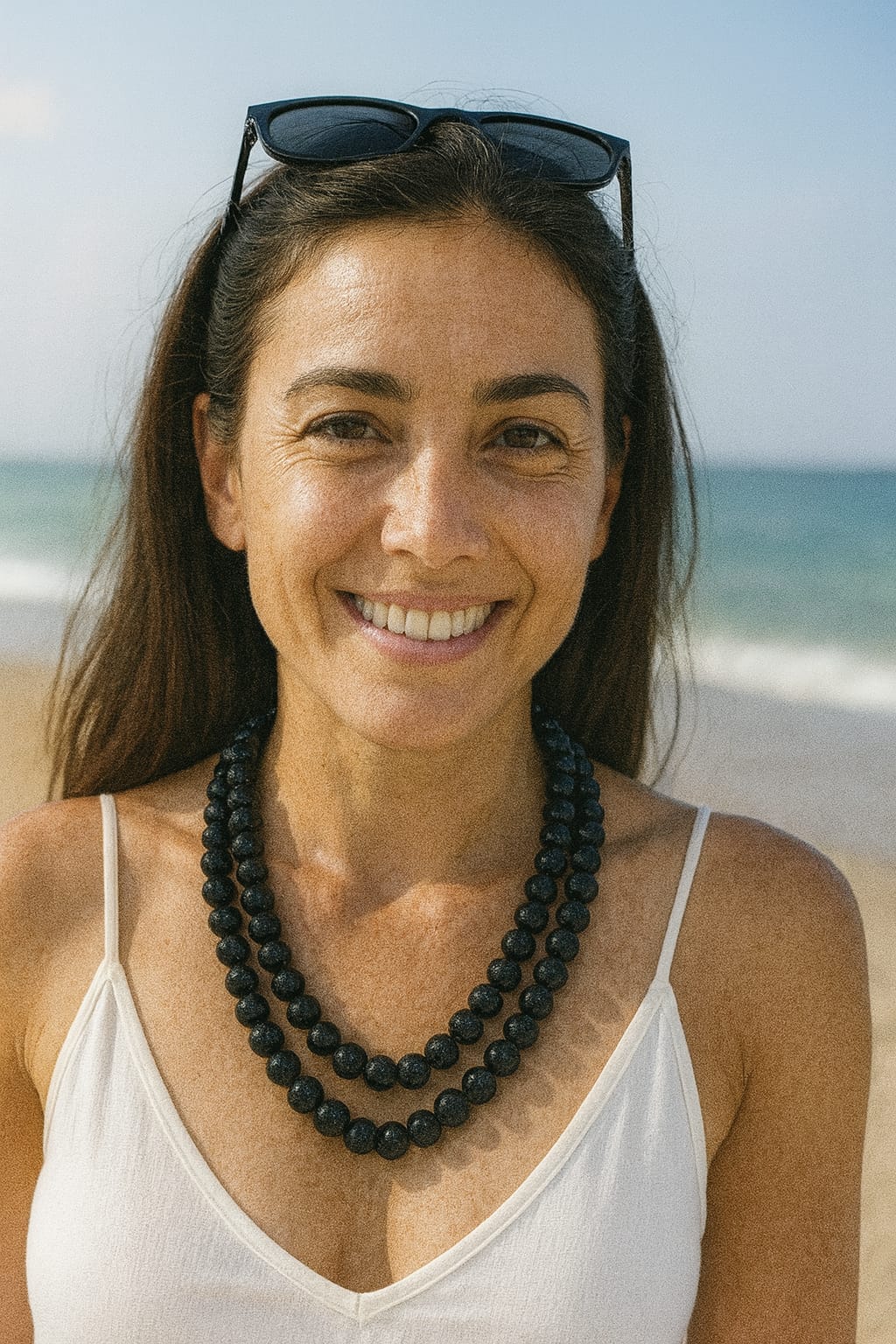 BLACK TWO LAYER ONYX BEADS MALA FOR WOMEN