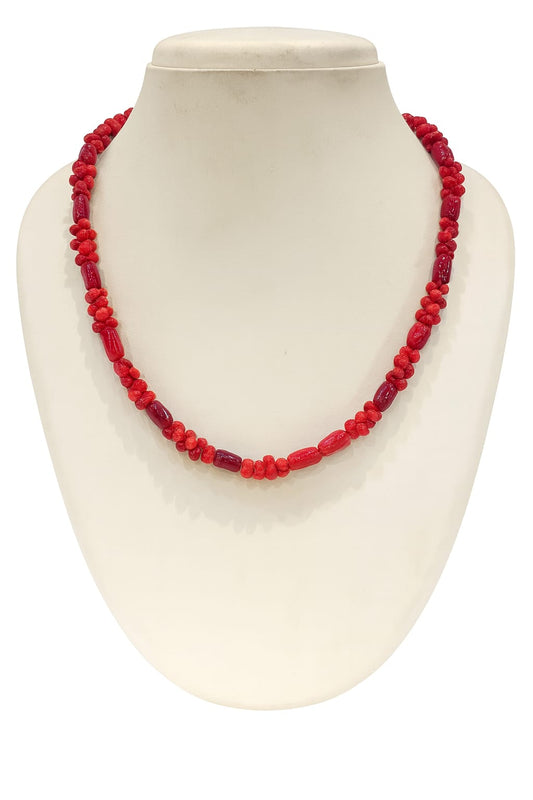 RED CORALS BEADS MALA FOR WOMEN