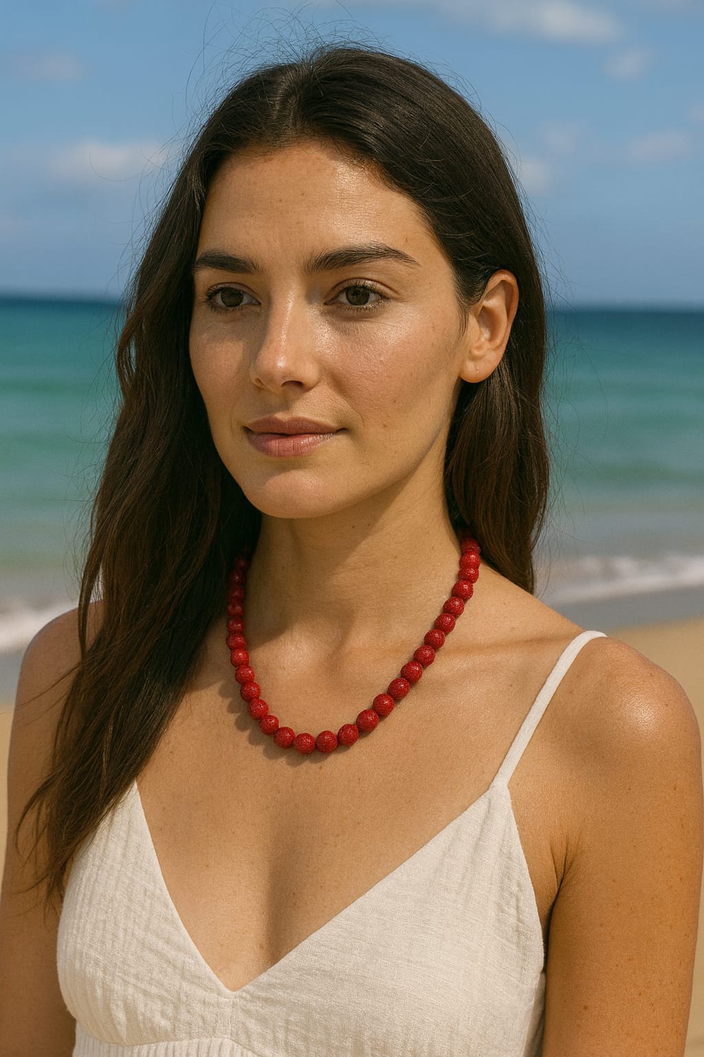 RED CORALS TRENDING SINGAL LAYER MALA