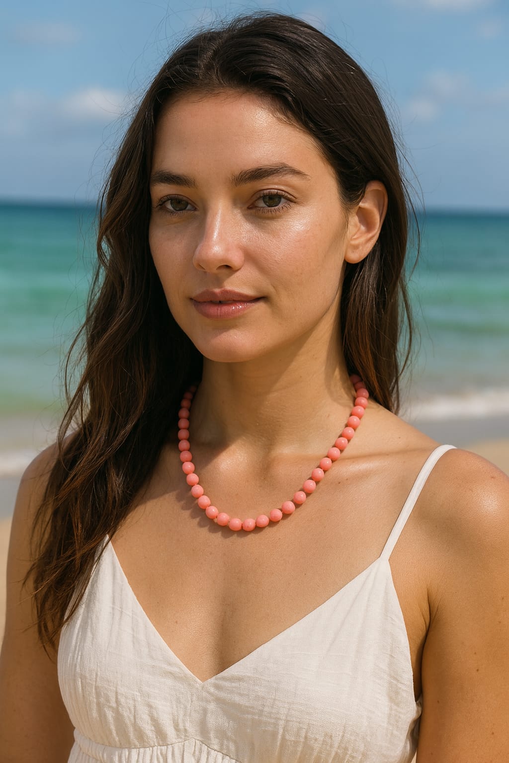 SINGLE CORALS BEADS LAYER MALA FOR WOMEN
