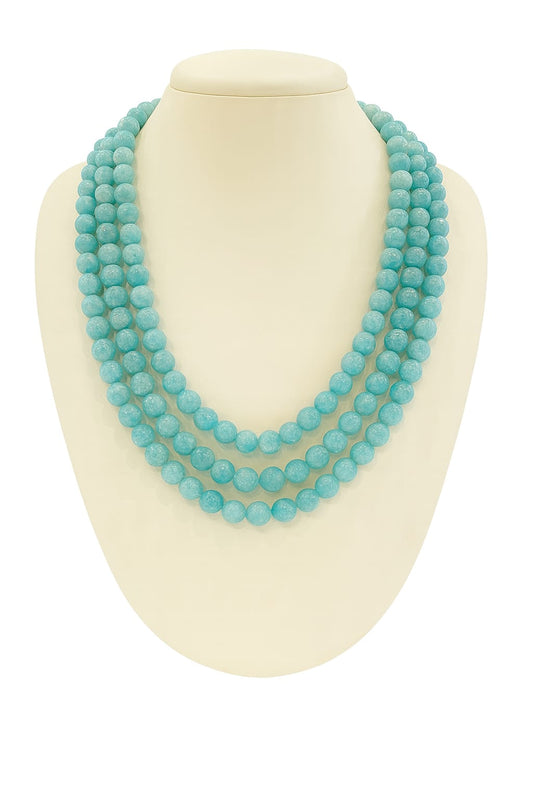 THREE LAYER ONYX BEADS MALA FOR WOMEN