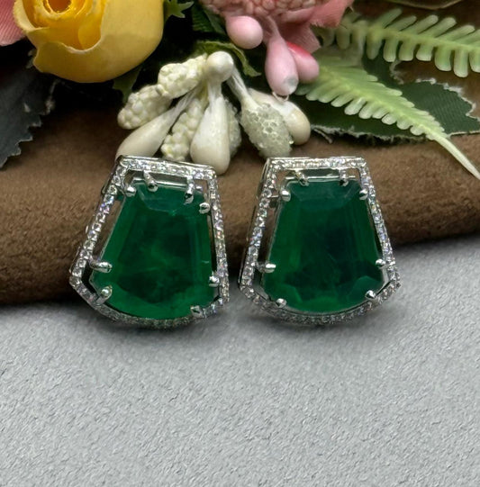 GREEN COLOUR CZ STONE STUDS