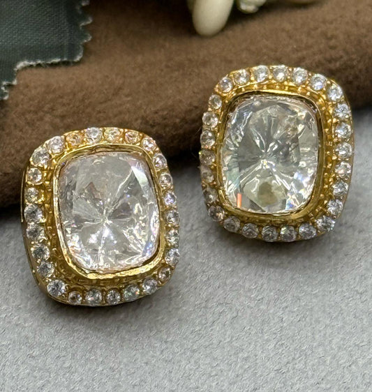 SUNSHINE GOLDEN POLISH KUNDAN STUDS