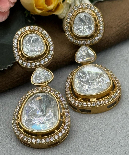 TRENDING DIAMOND KUNDAN EARRING FOR WOMEN