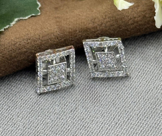 SILVER POLISH CLASSIC AD STONE STUDS