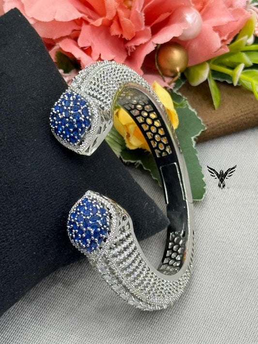 BLUE WITH  CZ STONE WITH GOLDEN POLISH BRACELET FOR WOMEN
