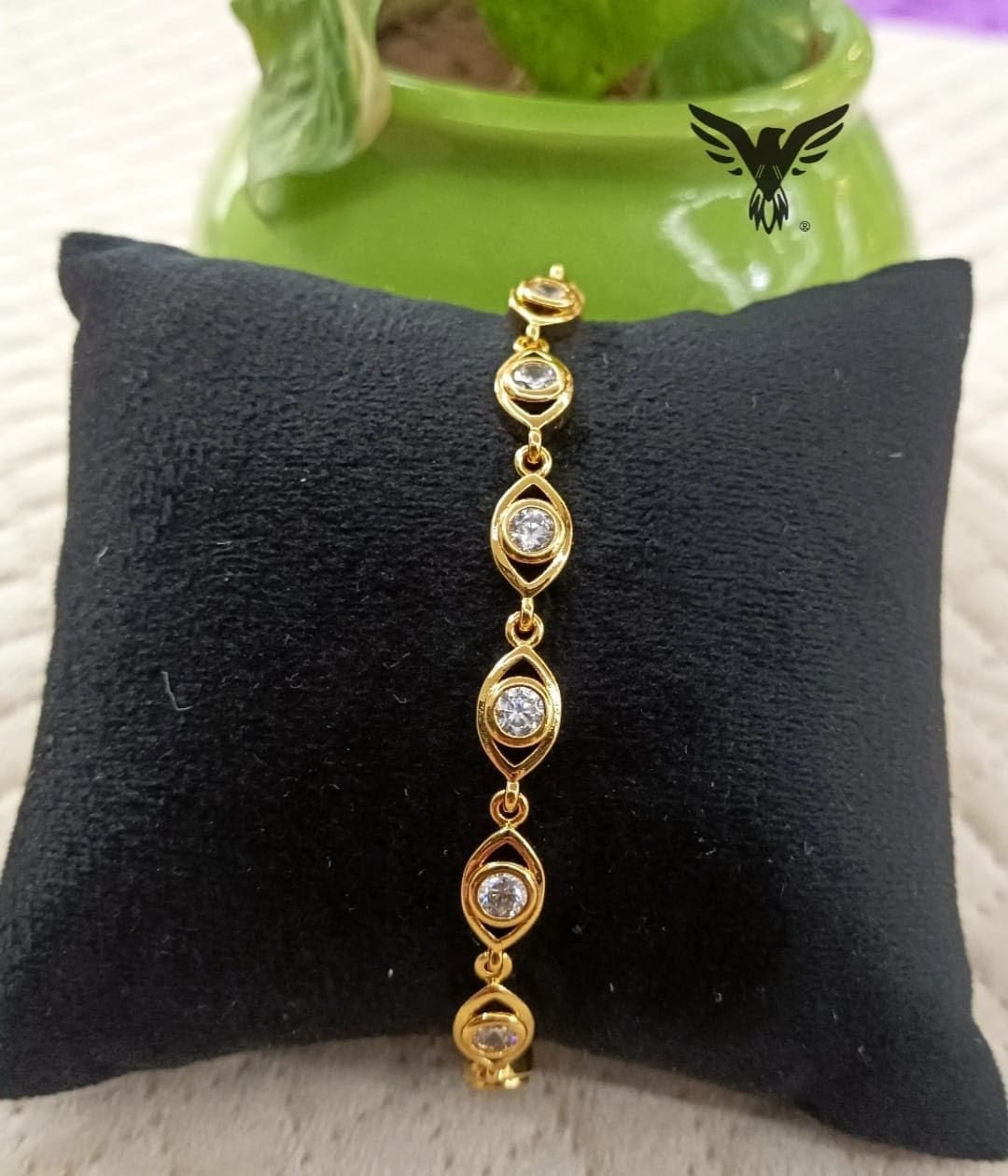 ANTITARNISHED WITH GOLDEN POLISH BRACELET FOR WOMEN