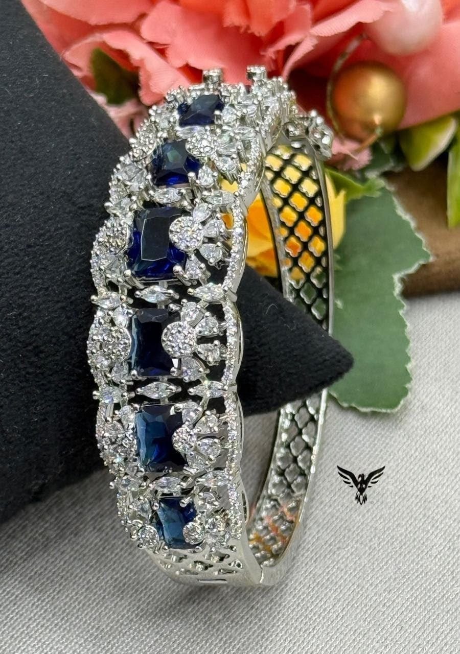 BLUE WITH CZ  BRACELET FOR WOMEN