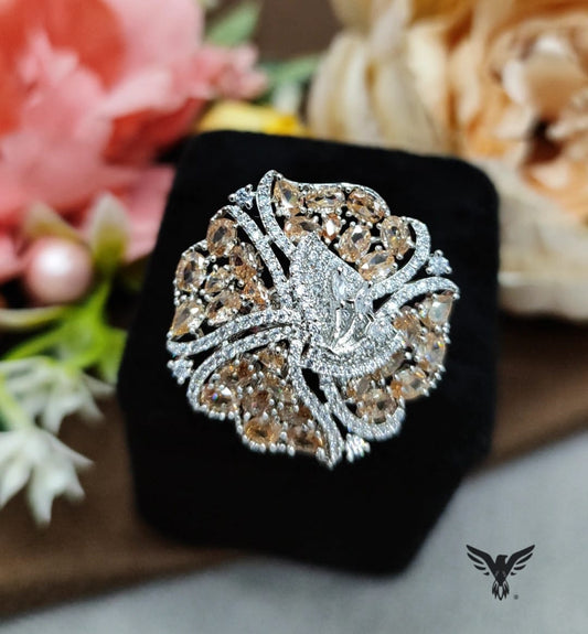 BEAUTIFUL MINT COLOUR FLOWER SHAPE RING FOR WOMEN