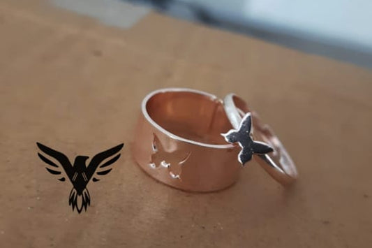 COUPLE RING WITH BUTTERFLY FOR GIRLS AND WOMEN