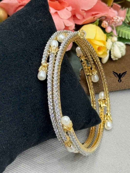 CLASSIC BANGLES FOR WOMEN WITH AD STONE