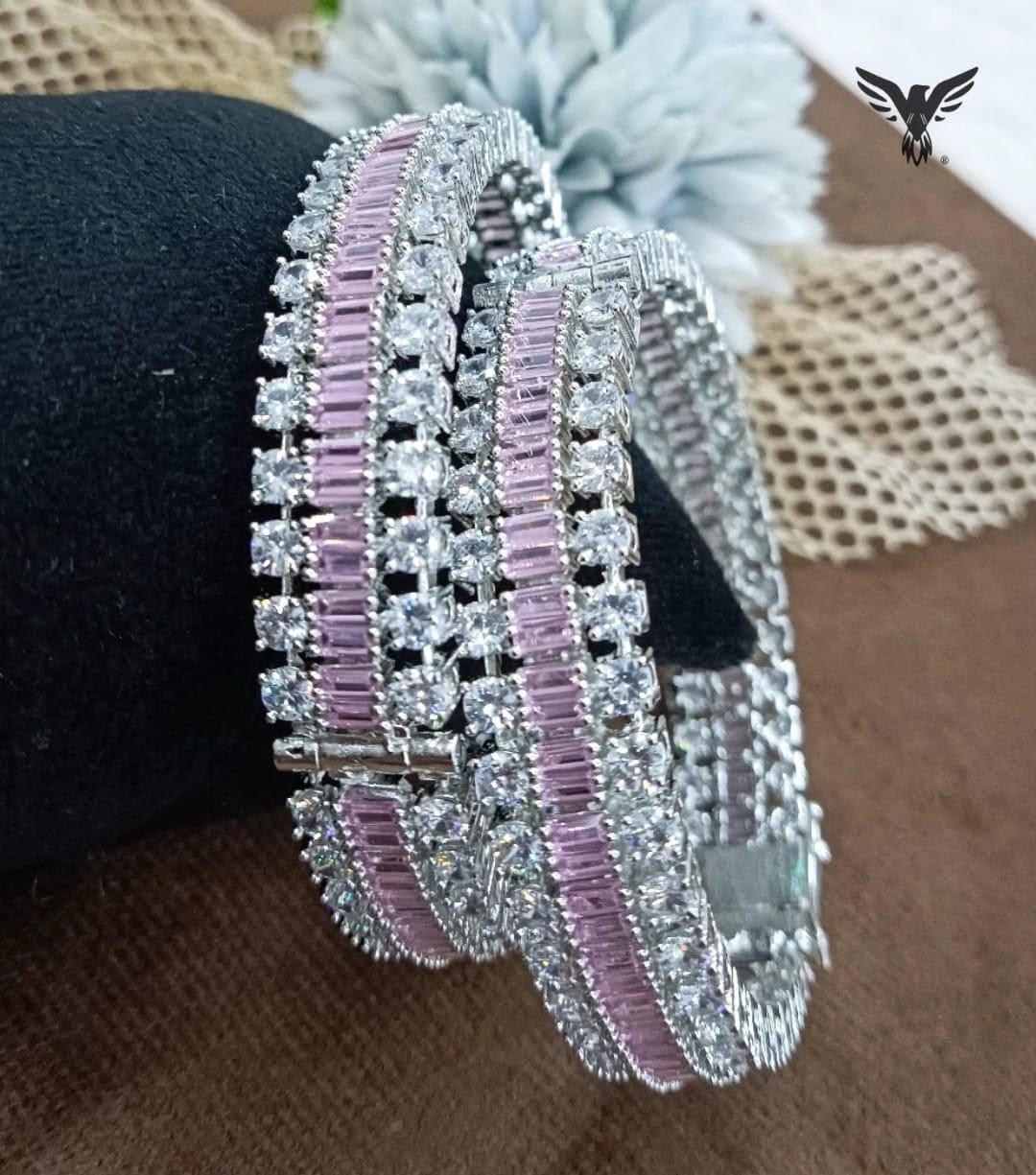 MINT PINK COLOUR WITH SILVER POLISH FOR WOMEN