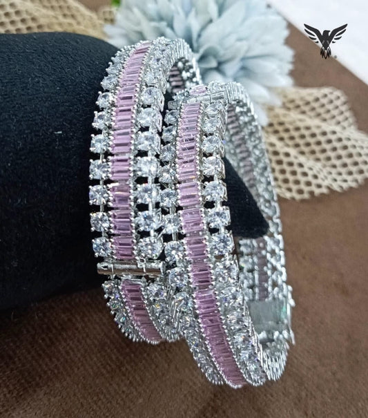 MINT PINK COLOUR WITH SILVER POLISH FOR WOMEN