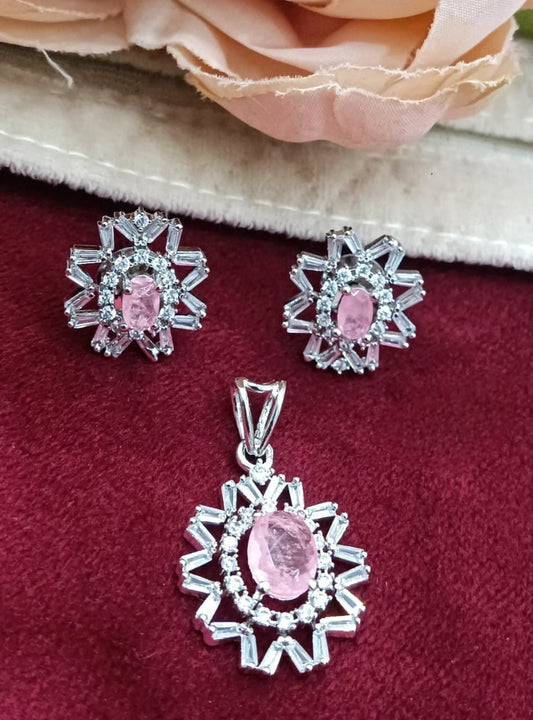 PINK CLASSYC AD PENDANT SET FOR WOMEN