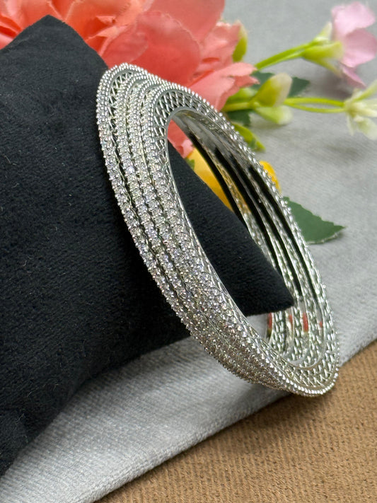 BEAUTIFUL SILVER LOOK BANGLES FOR WOMEN