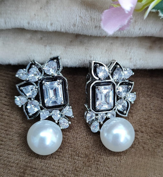 Crystal & Pearl Stud for women and girls