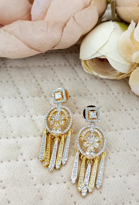 Gold & Crystal Chandelier Dangle Earrings