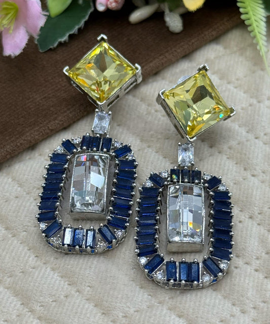 Glamorous Two-Tone Drop Earrings for Girls and Women