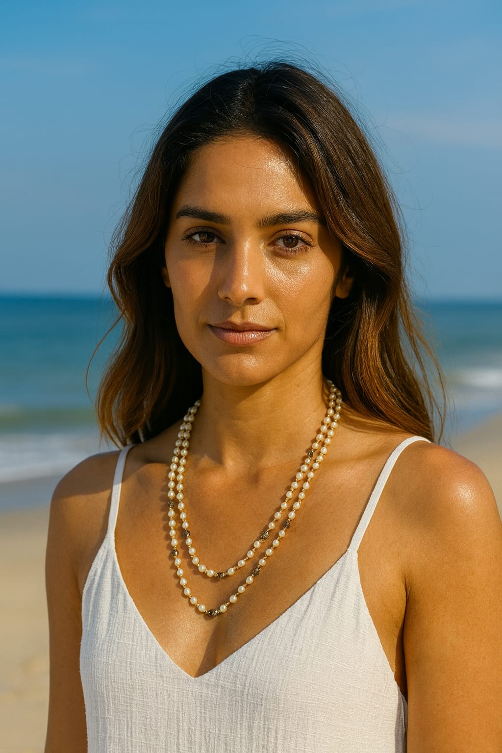 Classic Onyx Two Layer Black and White Beaded Mala