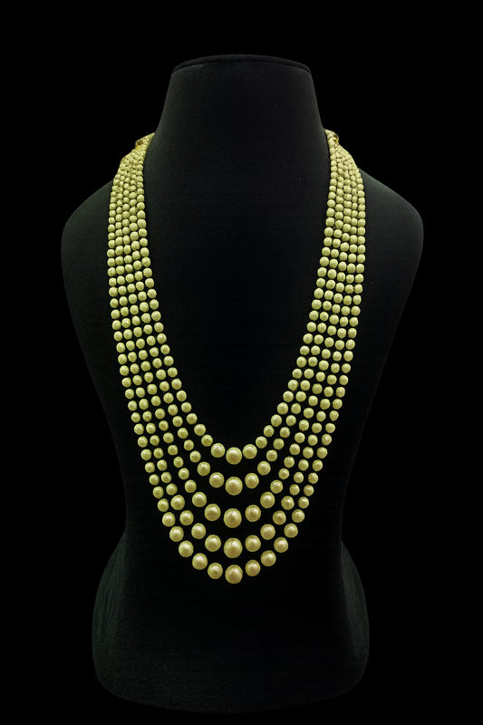 Elegant Golden Pearls Multi Layer Mala