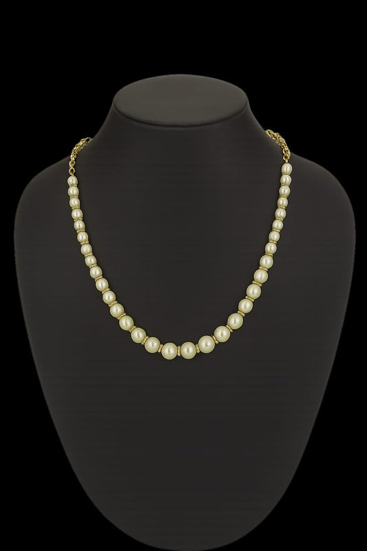 Classic Elegant Gold Pearl Bead Mala FOR WOMEN AND GIRL