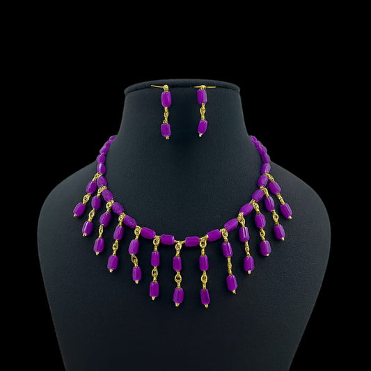 Elegant Handcrafted Purple Bead Mala for Women
