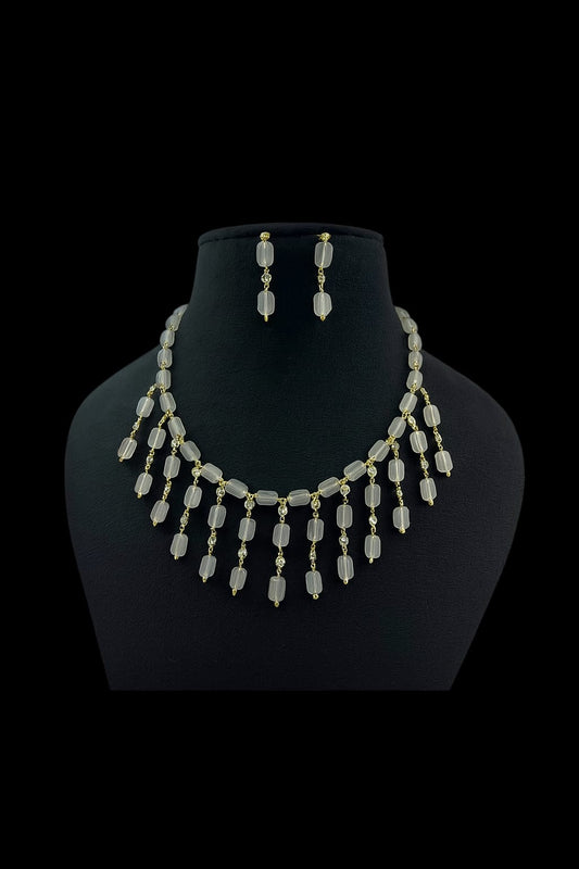 Elegant Handcrafted Gray Bead Mala for Women