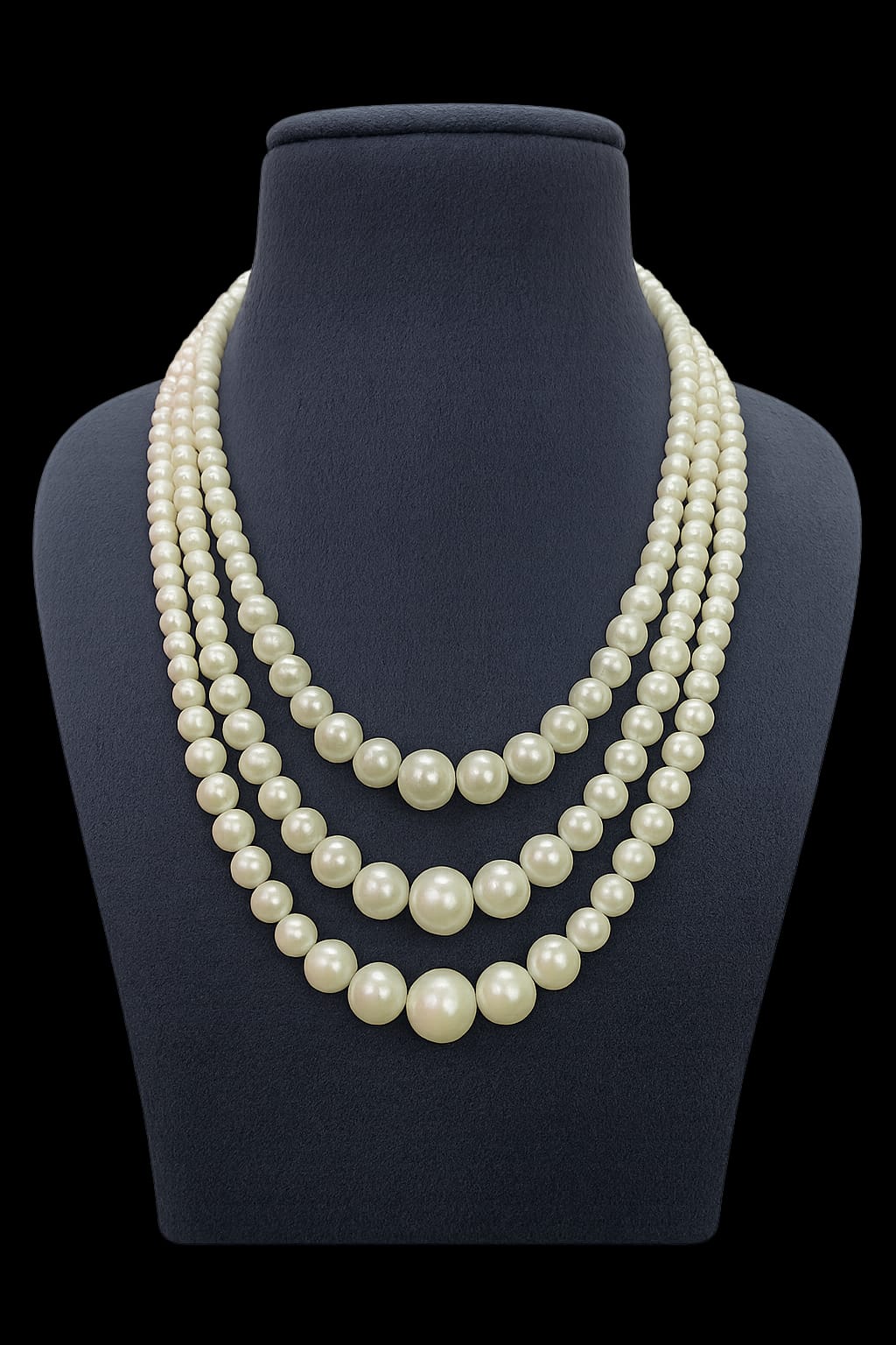 Classic Three Layer Statement Pearl mala For Women And Girl
