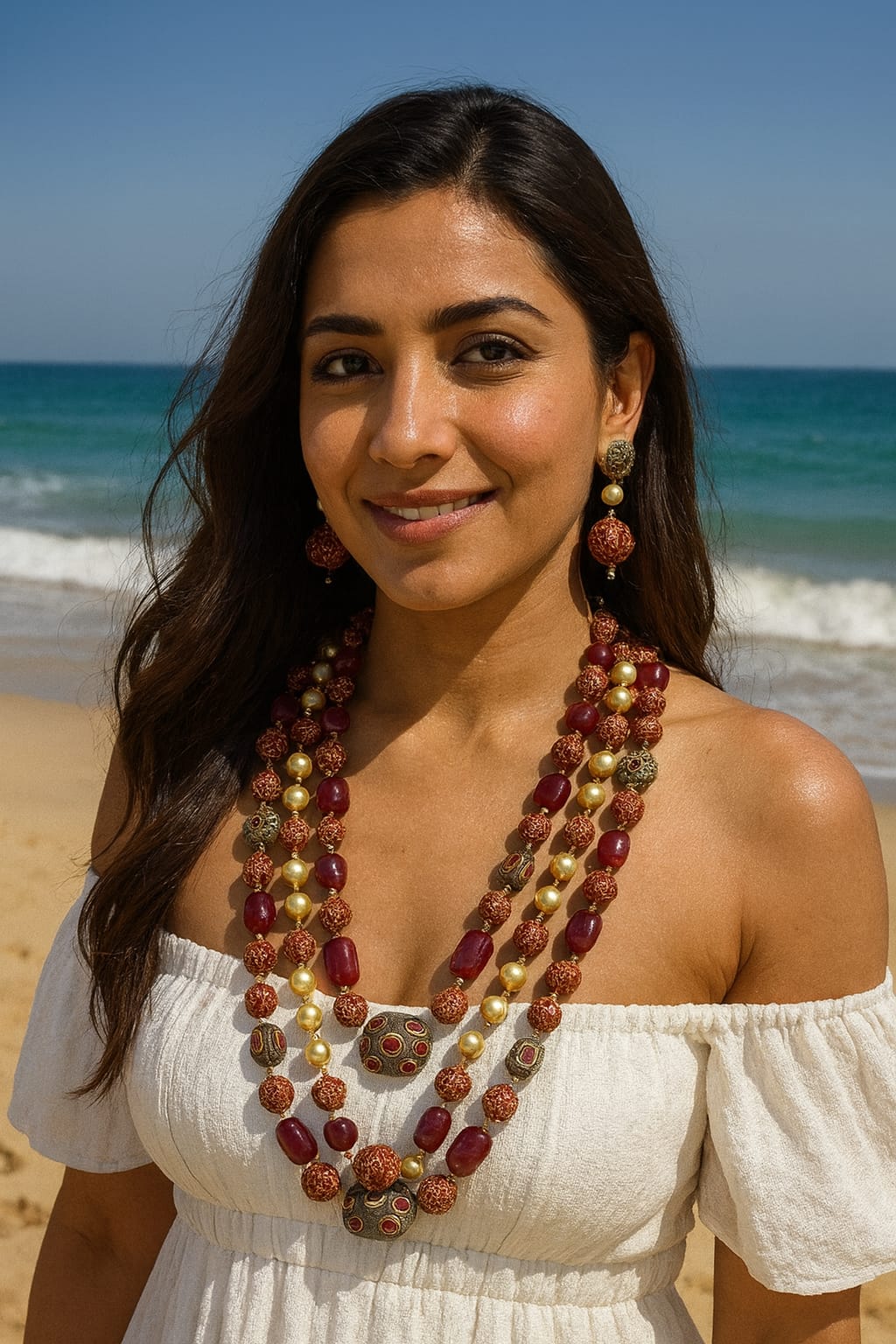 Traditional Multi-Layer Kundan & Beaded mala for Women