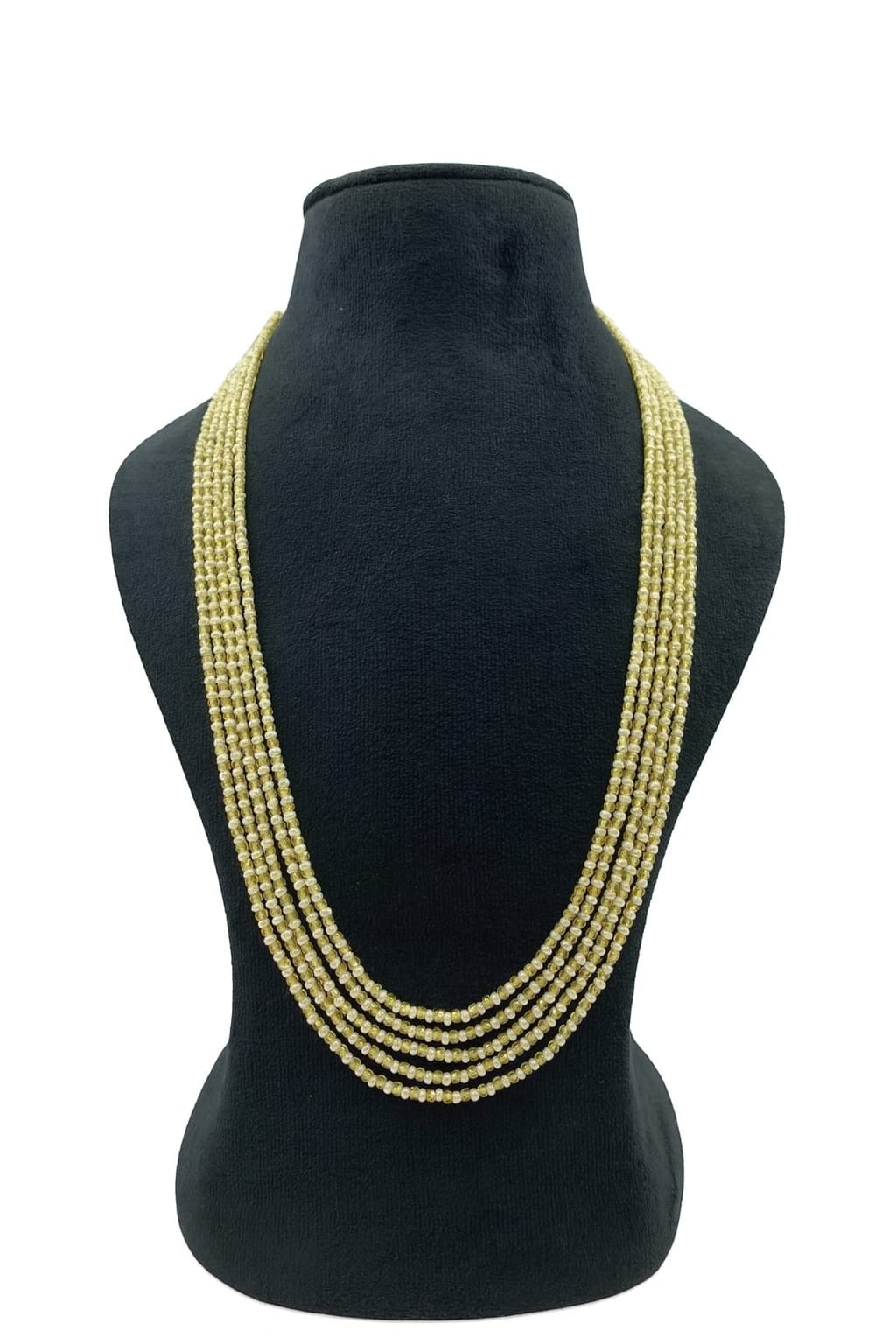 Elegant Multi-Layer Champagne Bead pearl mala for women