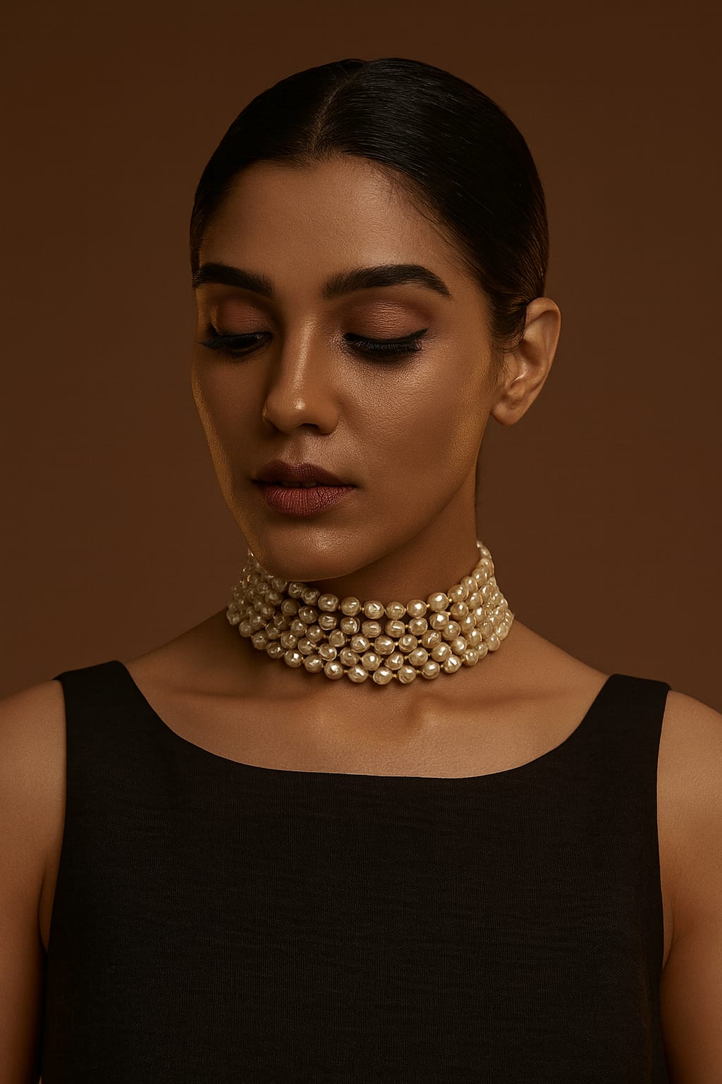 Elegant Multi-Layer Pearl Choker for Women