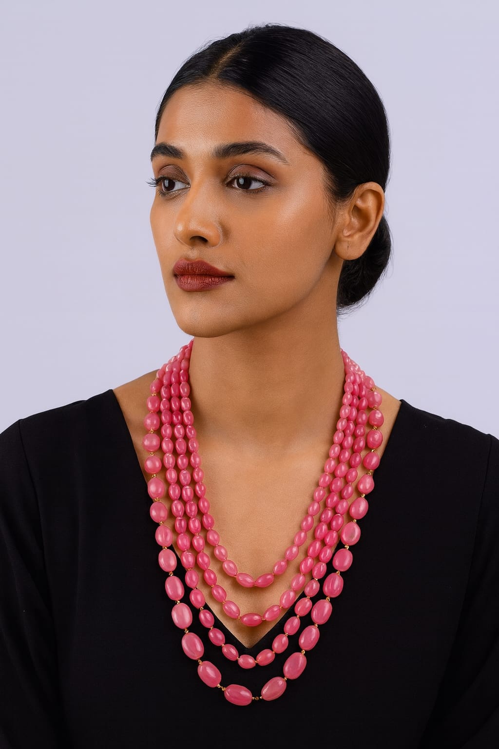 Elegant Pink Handcrafted Pearl mala  For women  and Girl