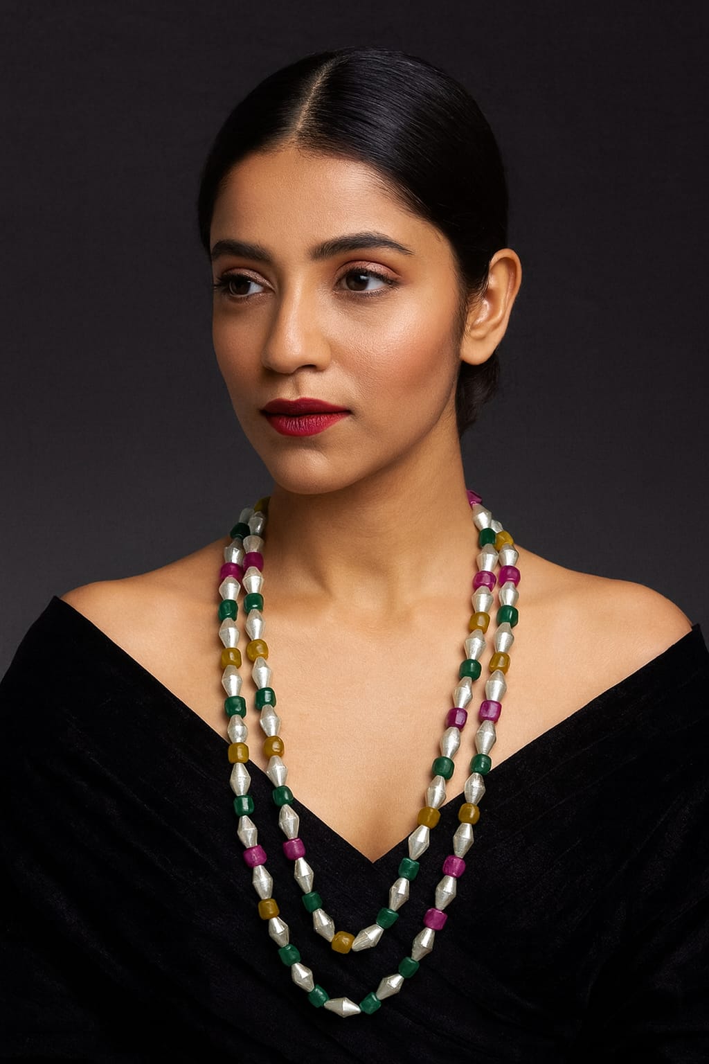 Elegant Multi colour with two Layer Mala  For Women and Girl