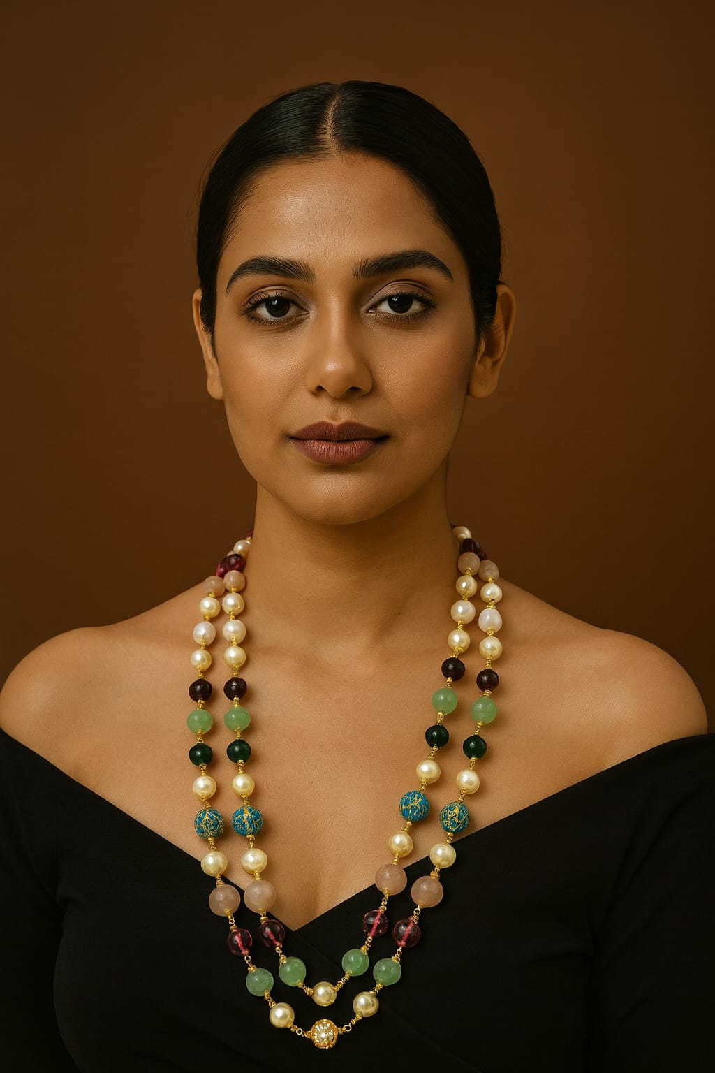 Ethnic Double Layered Multicolor Handcrafted Mala For Women