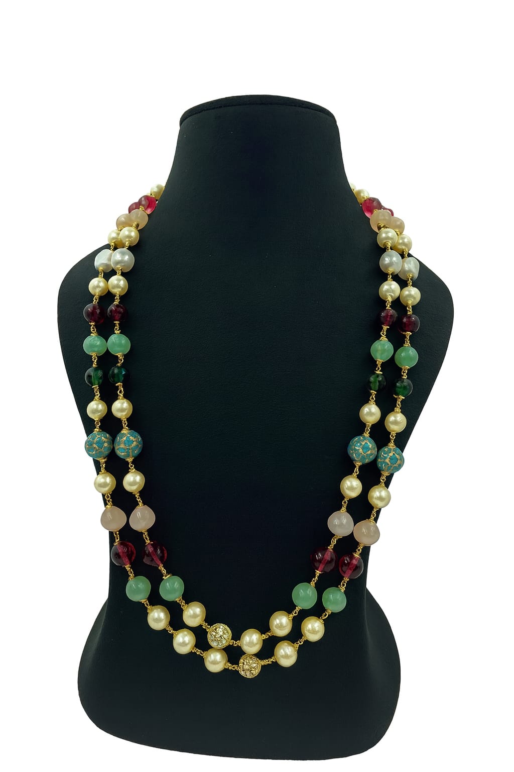 Ethnic Double Layered Multicolor Handcrafted Mala For Women
