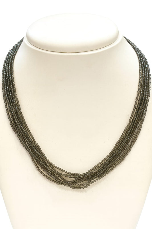 Elegant Handmade Multi-Strand Gray Hydro Beads mala for women