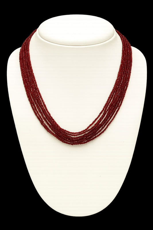 Elegant Handmade Multi-Strand Brown Hydro Beads mala for women