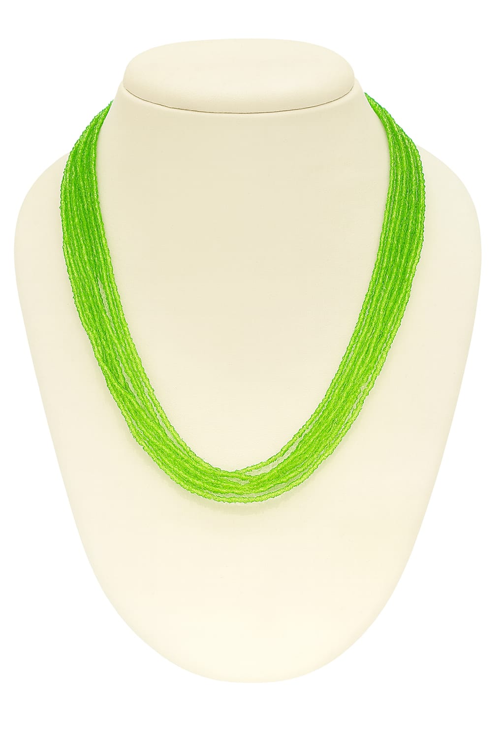 Elegant Handmade Multi-Strand Mint Green Hydro Beads mala for women
