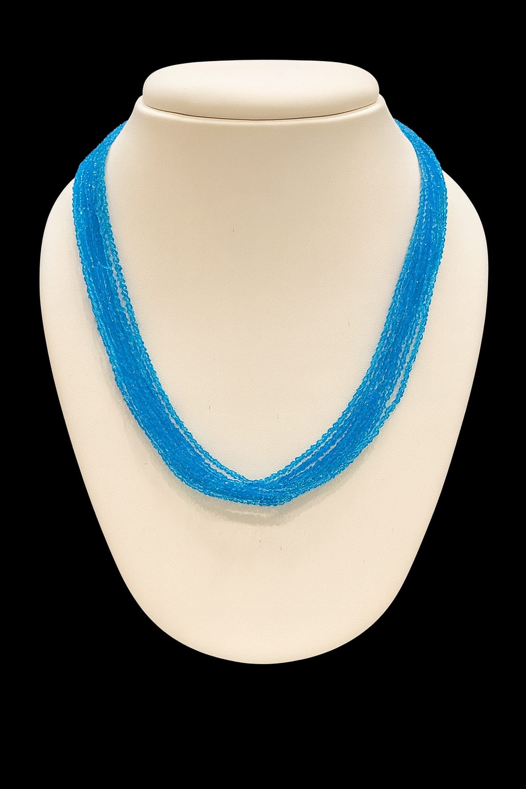 Elegant Handmade Multi-Strand Sky Blue Hydro Beads mala for women