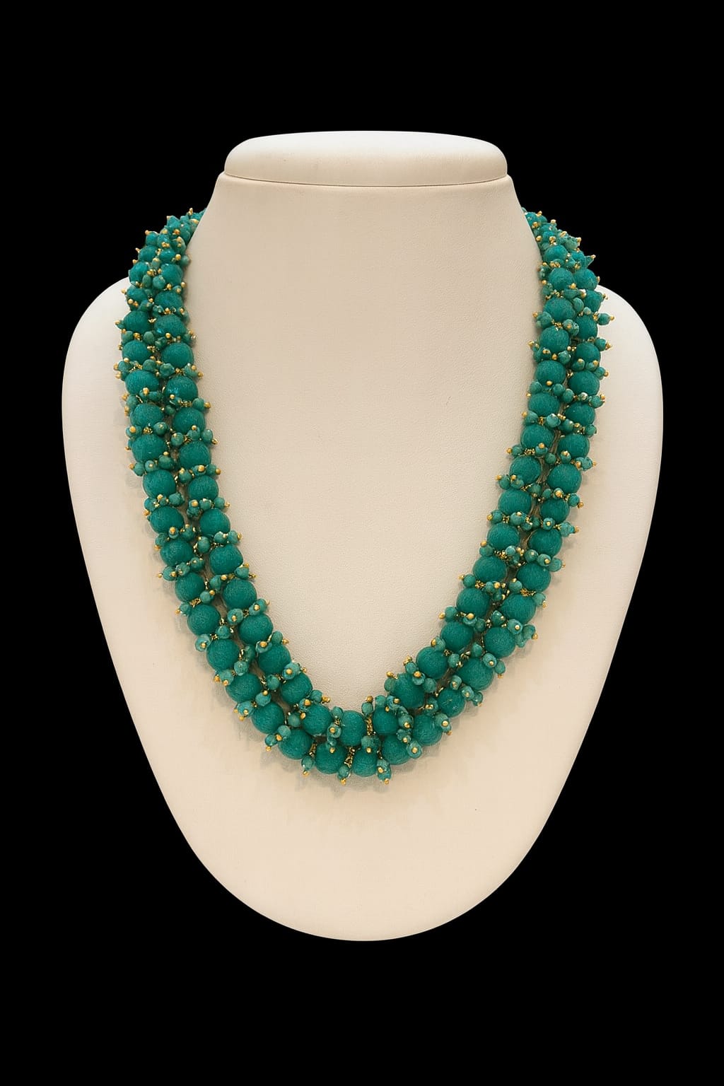 Elegant Pumpkin beads mala with Guttu Pusal for women