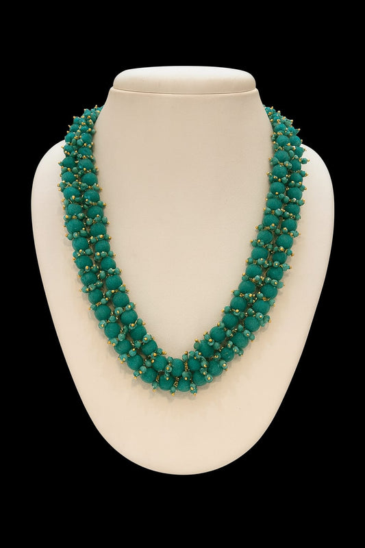Elegant Pumpkin beads mala with Guttu Pusal for women