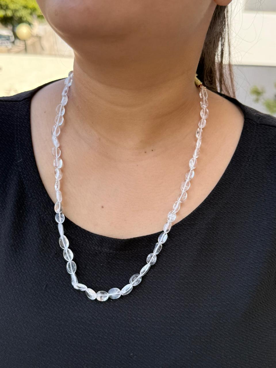 crystal pearl one layar mala for woman