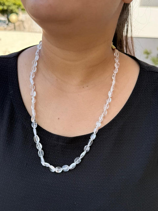 crystal pearl one layar mala for woman