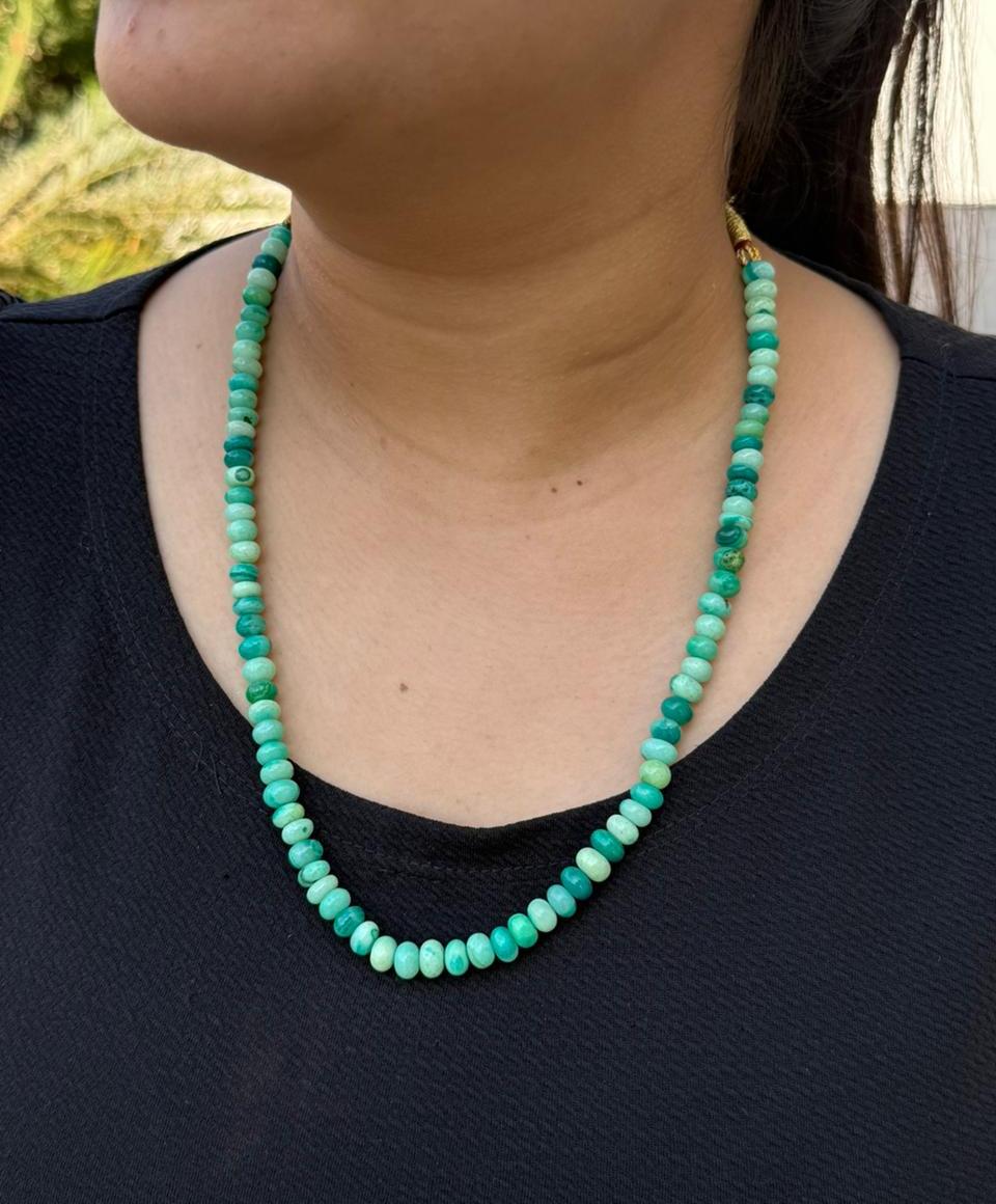 green opal one layar mala for woman