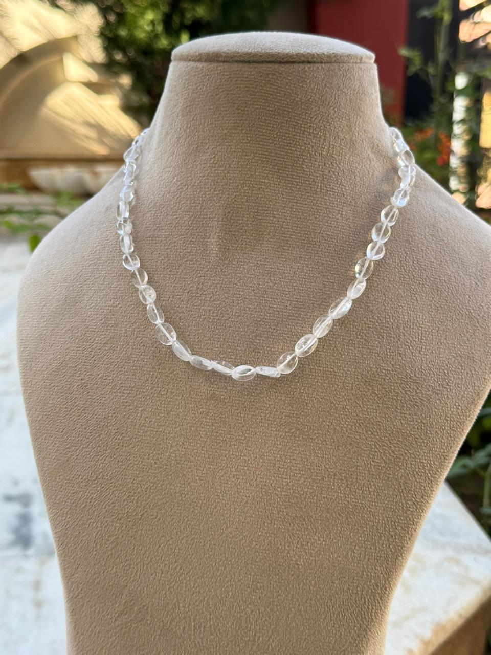 crystal pearl one layar mala for woman