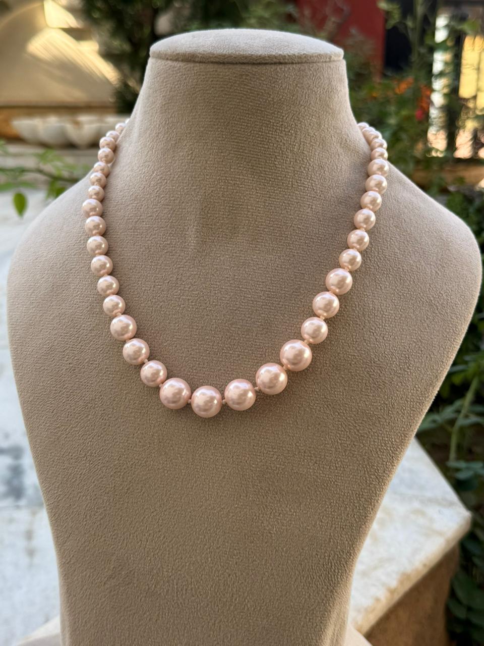 fresh watar peral pink single layar mala for woman